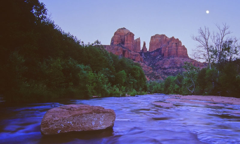 Cathedral Rocks and Oak Creek in Sedona Arizona
